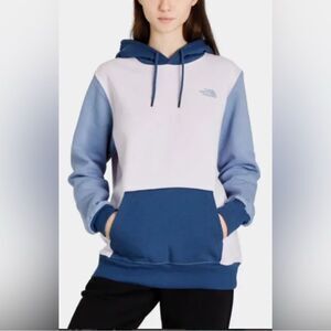 The North Face Blue and White Color Blocked Sweater